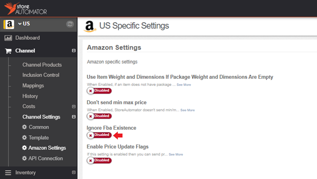 winter to invent toilet Amazon Specific Settings, Ignore Fba Existence Switch – StoreAutomator