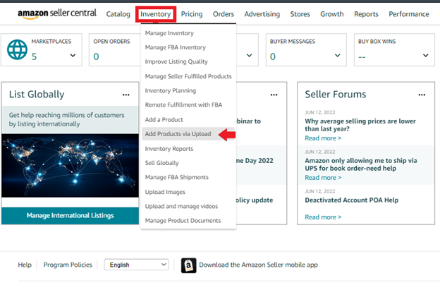 Write  product listings with flat file fba, fbm